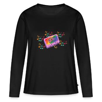 Rainbow in my head - T-shirt manches longues Premium bio Femme - noir - Devant - Julia (174cm)