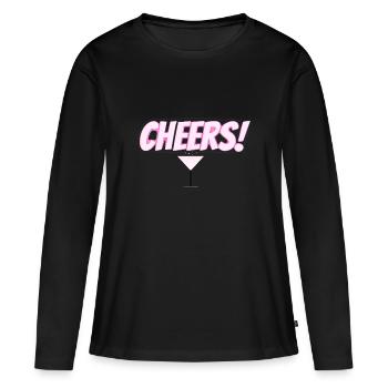 À votre santé - T-shirt manches longues Premium bio Femme - noir - Devant - Julia (174cm)