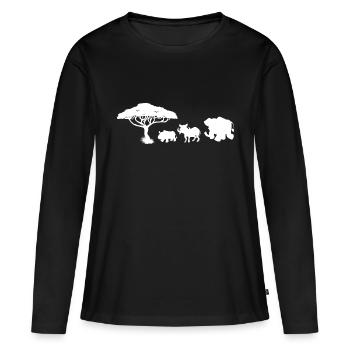 Safari Zoo Animal Safari Zoo - T-shirt manches longues Premium bio Femme - noir - Devant - Julia (174cm)