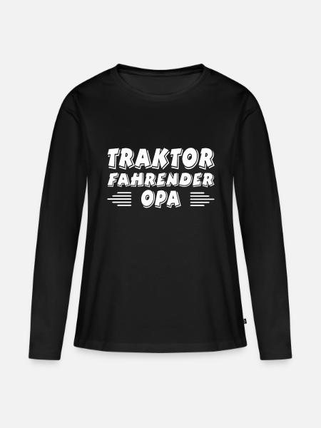 Traktor - Frauen Premium Bio Langarmshirt - Schwarz