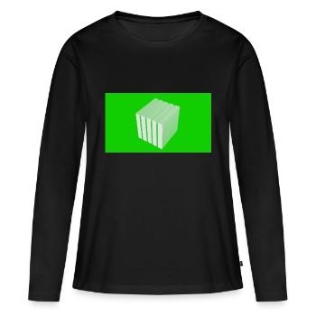 Cube - Women's Premium Organic Long Sleeve Shirt - black - Front - Julia (174cm)