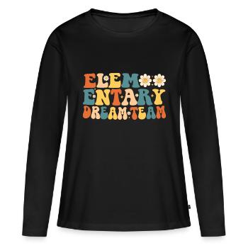 Elementary Dream Team - Women's Premium Organic Long Sleeve Shirt - black - Front - Julia (174cm)