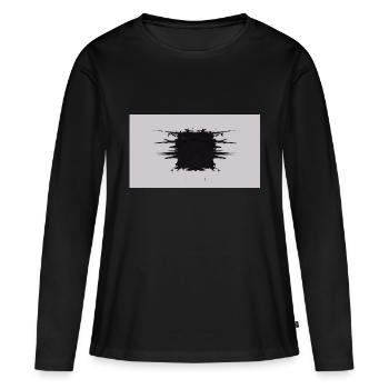 Cube d’éclat - T-shirt manches longues Premium bio Femme - noir - Devant - Julia (174cm)