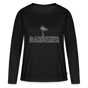 Gardener gardener gardener shirt hoodie cap sweater - Women's Premium Organic Long Sleeve Shirt - black - Front - Julia (174cm)