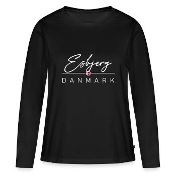Dänemark - Esbjerg - Danemark - Danemark - T-shirt manches longues Premium bio Femme - noir - Devant - Julia (174cm)