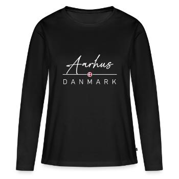 Dänemark - Aarhus - Danemark - Danemark - T-shirt manches longues Premium bio Femme - noir - Devant - Julia (174cm)