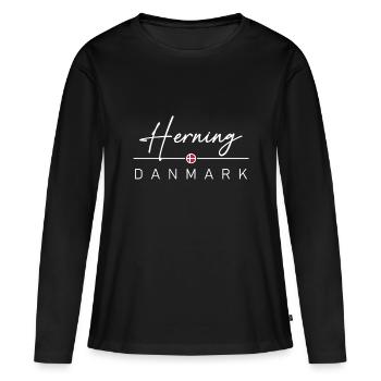 Dänemark - Herning - Danemark - Danemark - T-shirt manches longues Premium bio Femme - noir - Devant - Julia (174cm)