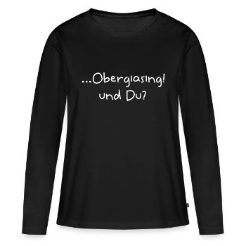 Obergiasing drôle de Giesinger disant - T-shirt manches longues Premium bio Femme - noir - Devant - Julia (174cm)