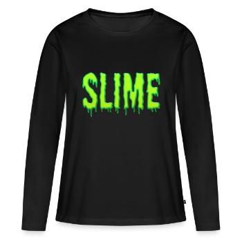 bave - T-shirt manches longues Premium bio Femme - noir - Devant - Julia (174cm)