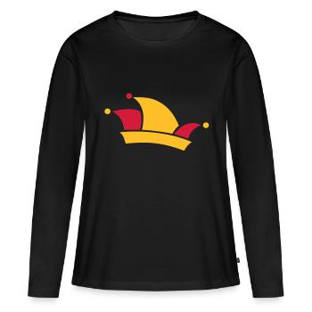 Carnival fools cap - Women's Premium Organic Long Sleeve Shirt - black - Front - Julia (174cm)
