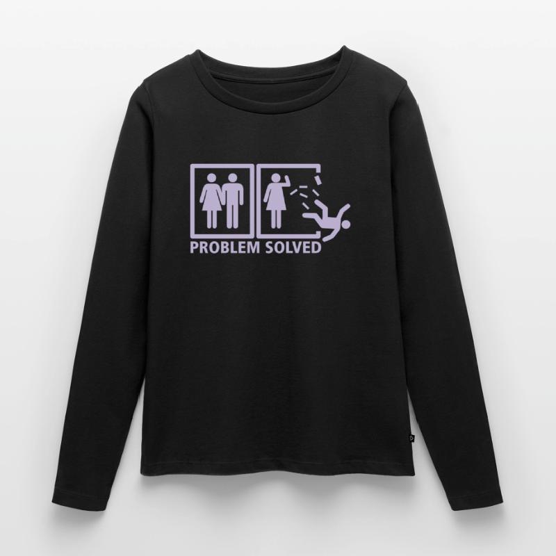 problem solved • Problem gelöst Frauen Premium Bio Langarmshirt