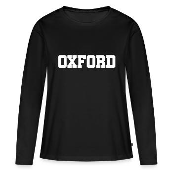 Oxford - University - United Kingdom - GB - Aviron - T-shirt manches longues Premium bio Femme - noir - Devant - Julia (174cm)