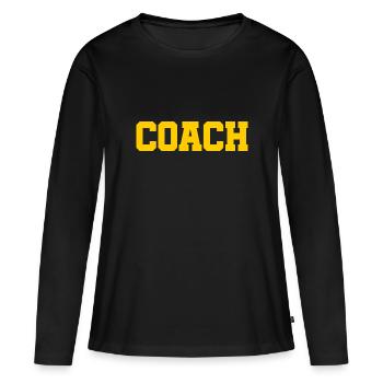 Coach - The best Coach - The best coach - Women's Premium Organic Long Sleeve Shirt - black - Front - Julia (174cm)