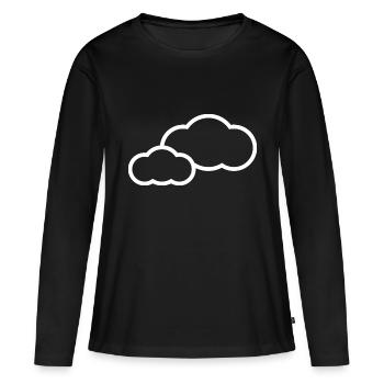 Cloud - Women's Premium Organic Long Sleeve Shirt - black - Front - Julia (174cm)