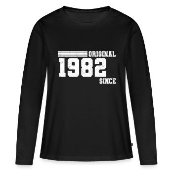 40th Birthday Original Since 1982 - Women's Premium Organic Long Sleeve Shirt - black - Front - Julia (174cm)