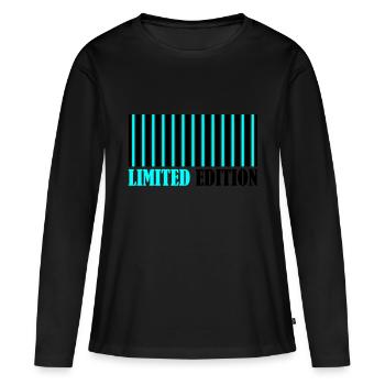 Barcode Limited Edition - Frauen Premium Bio Langarmshirt - Schwarz - Vorne - Julia (174cm)