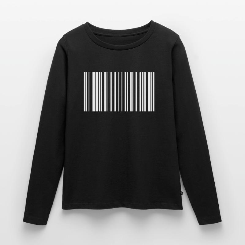 Peace Barcode Friedenszeichen Strichcode Symbol Women's Premium Organic Long Sleeve Shirt