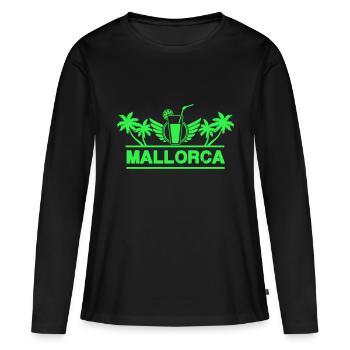 Majorque - T-shirt manches longues Premium bio Femme - noir - Devant - Julia (174cm)