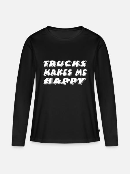 Truck - Frauen Premium Bio Langarmshirt - Schwarz