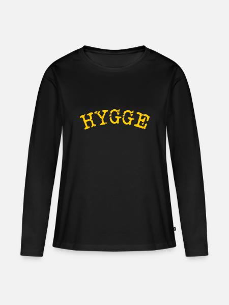 Hygge Scandinavian Lifestyle - Frauen Premium Bio Langarmshirt - Schwarz