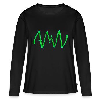 MIA - T-shirt manches longues Premium bio Femme - noir - Devant - Julia (174cm)