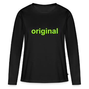 original - genuine - unique piece - Women's Premium Organic Long Sleeve Shirt - black - Front - Julia (174cm)