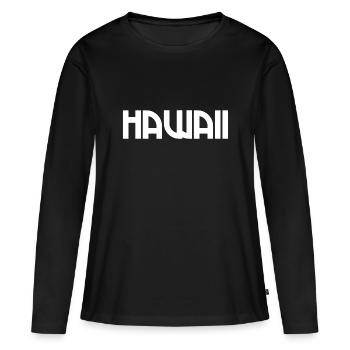 Hawaï - Honolulu - États-Unis - Amérique - Amérique - T-shirt manches longues Premium bio Femme - noir - Devant - Julia (174cm)