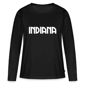 Indiana, Indianapolis, États-Unis, États-Unis d’Amérique - T-shirt manches longues Premium bio Femme - noir - Devant - Julia (174cm)