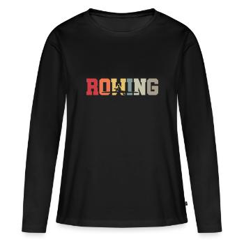 Aviron - Aviron - Rameur - Aviron - T-shirt manches longues Premium bio Femme - noir - Devant - Julia (174cm)