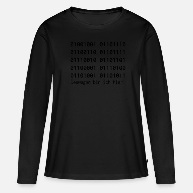 Informatik - Frauen Premium Bio Langarmshirt - Schwarz