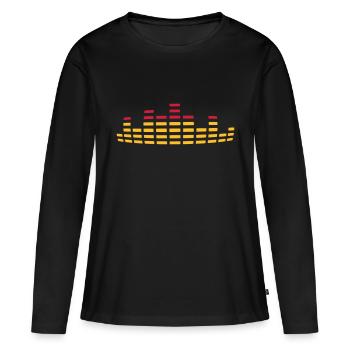 EQ Equalizer Analyser 3D - Frauen Premium Bio Langarmshirt - Schwarz - Vorne - Julia (174cm)