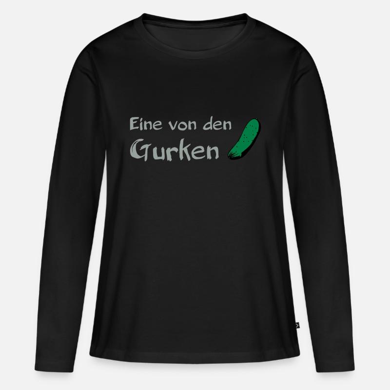 Eine von den Gurken 2 - Frauen Premium Bio Langarmshirt - Schwarz