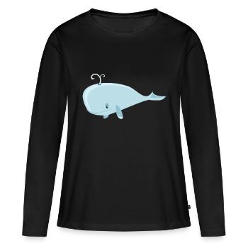 Wal - Frauen Premium Bio Langarmshirt - Schwarz - Vorne - Julia (174cm)
