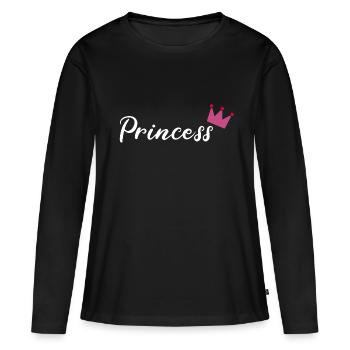 Princesse, princesse - T-shirt manches longues Premium bio Femme - noir - Devant - Julia (174cm)