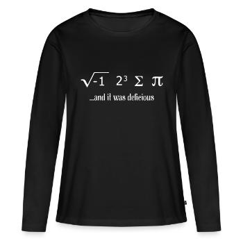 MATH CODE AND IT WAS DELICIOUS - T-shirt manches longues Premium bio Femme - noir - Devant - Julia (174cm)