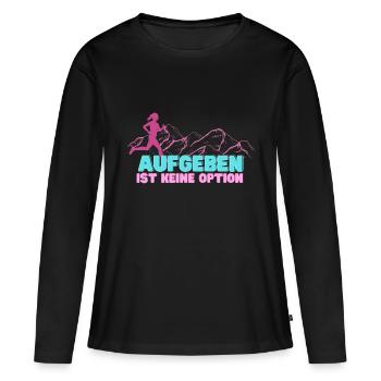 Lauf shirt Team rennen muddy run obstacle matsch - Frauen Premium Bio Langarmshirt - Schwarz - Vorne - Julia (174cm)