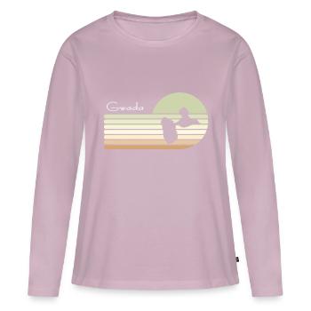 Beautiful gift idea map of guadeloupe 971 gwada - Women's Premium Organic Long Sleeve Shirt - dusky pink - Front - Julia (174cm)