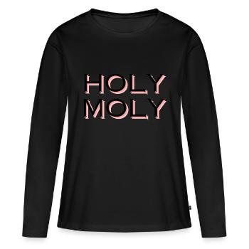 Sacré Moly - T-shirt manches longues Premium bio Femme - noir - Devant - Julia (174cm)