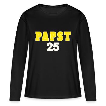 Pape 25 - T-shirt manches longues Premium bio Femme - noir - Devant - Julia (174cm)