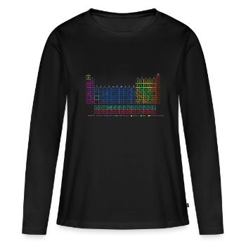 Periodensystem der chemischen Elemente. - Frauen Premium Bio Langarmshirt - Schwarz - Vorne - Julia (174cm)