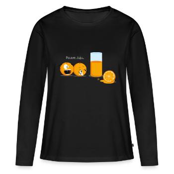 Pauvre Juju… - T-shirt manches longues Premium bio Femme - noir - Devant - Julia (174cm)