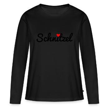 schnitzel - T-shirt manches longues Premium bio Femme - noir - Devant - Julia (174cm)