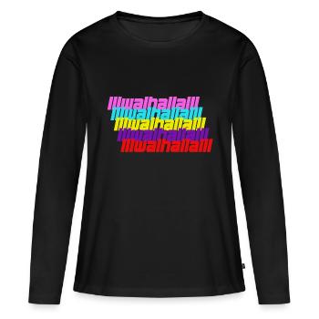 Walhalla - Frauen Premium Bio Langarmshirt - Schwarz - Vorne - Julia (174cm)