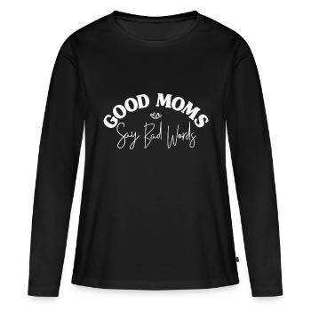 Les bonnes mamans disent de gros mots. Belles citations disant pour - T-shirt manches longues Premium bio Femme - noir - Devant - Julia (174cm)