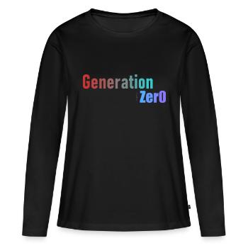 Generation 0 - Frauen Premium Bio Langarmshirt - Schwarz - Vorne - Julia (174cm)