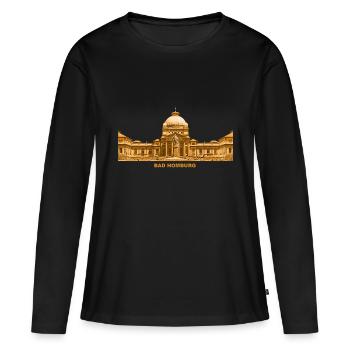 Bad Homburg Taunus Kurort Hessen - T-shirt manches longues Premium bio Femme - noir - Devant - Julia (174cm)