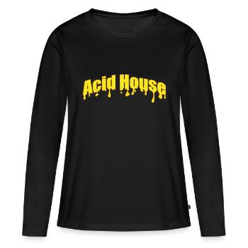 Acid House Music - T-shirt manches longues Premium bio Femme - noir - Devant - Julia (174cm)