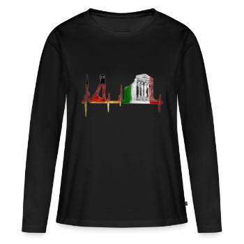 Zeche Tempel ,Deutschland Italien - Frauen Premium Bio Langarmshirt - Schwarz - Vorne - Julia (174cm)