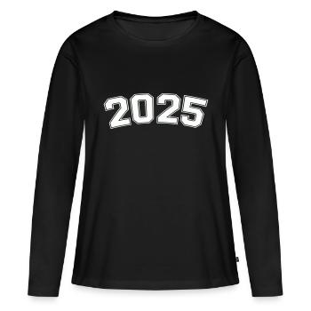 2025 - T-shirt manches longues Premium bio Femme - noir - Devant - Julia (174cm)