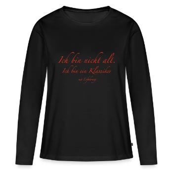 ich bin nicht alt - Frauen Premium Bio Langarmshirt - Schwarz - Vorne - Julia (174cm)